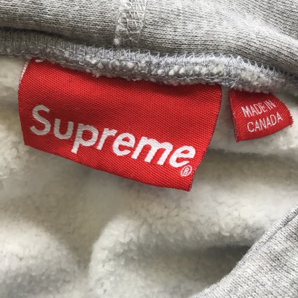 SUPREME GREY CLASSIC HOODED COTTON SWEATSHIRT - Picture 4 of 5
